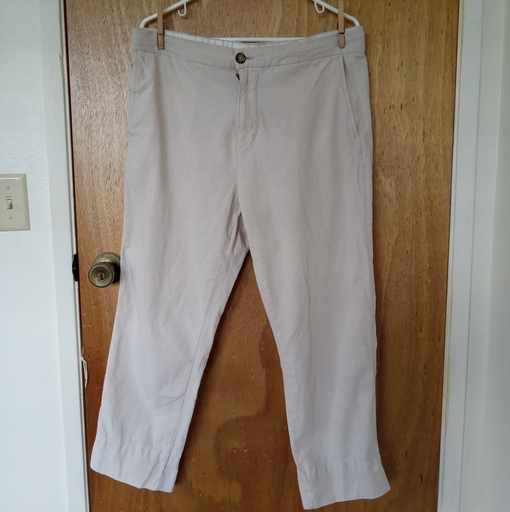 Linen and Rayon. Natural pants.